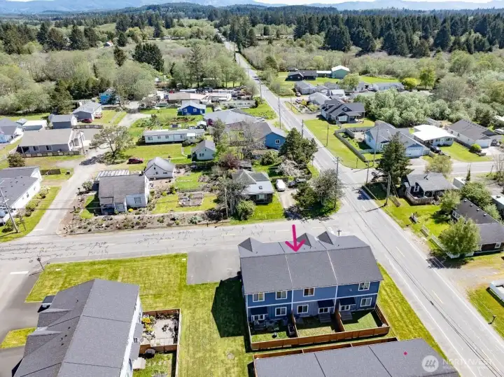 Looking east from your building to the Willapa Ban and Willapa Hills.  Great location.