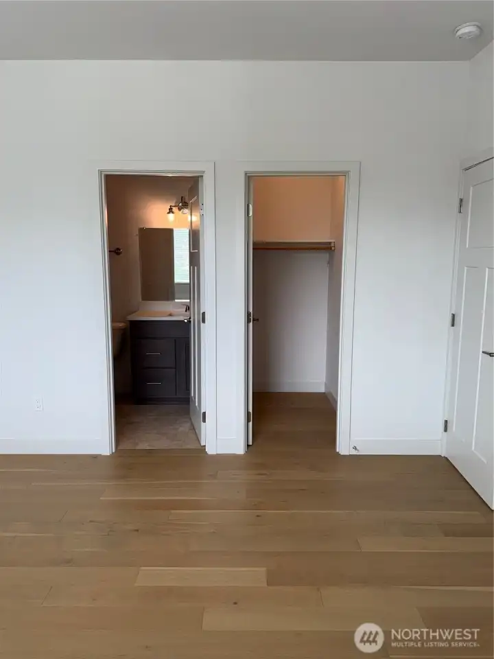 Comfortable living with a walk in closet and full bathroom.