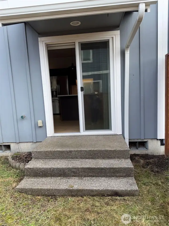 A look outside at your yard space.  Fenced with room to create a space to enjoy.