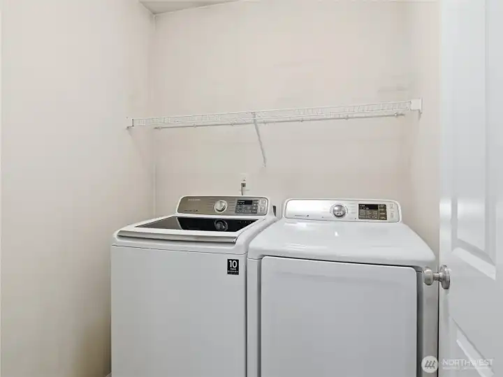Downstairs laundry room with washer/dryer included.