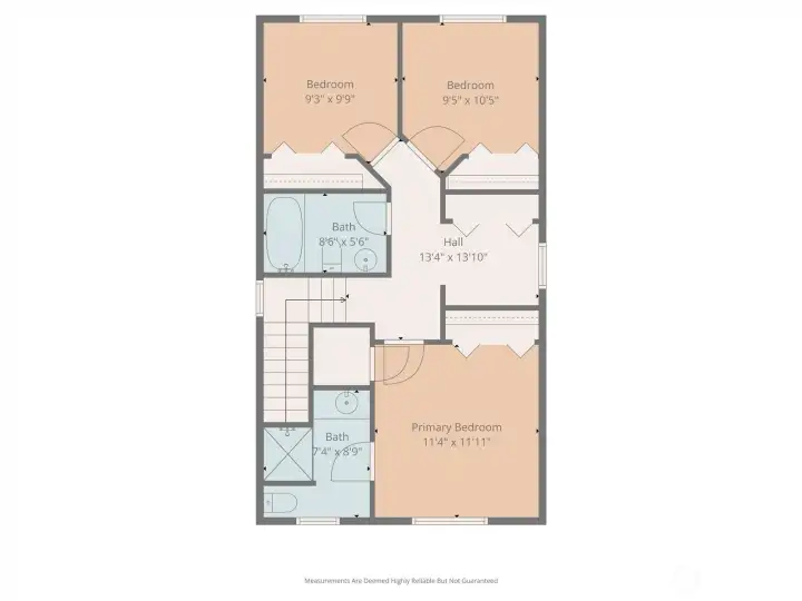 Upstairs floor plan