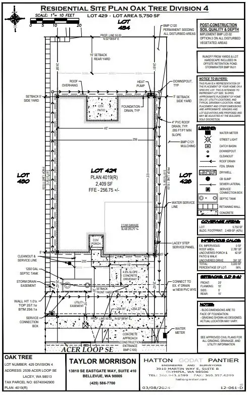 2539 Acer Loop SE Preliminary Plot Plan