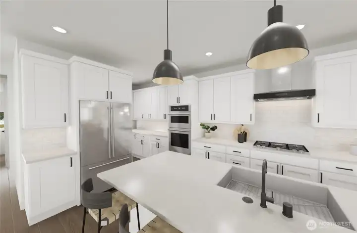 Pictures of Model Home Interior Renderings. Not pictures of actual home. Features, colors, layout may vary.