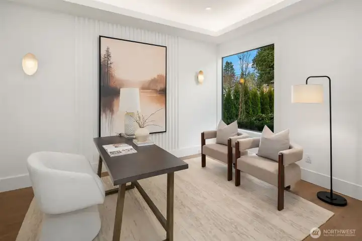 Designated den and dining room