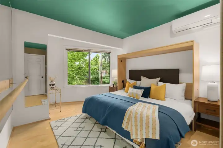 Murphy bed to make this second bedroom more versatile