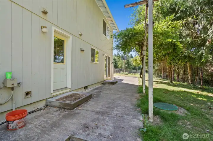 Back patio.