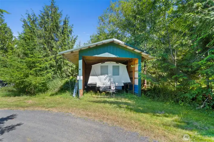 Carport at entrance to property.