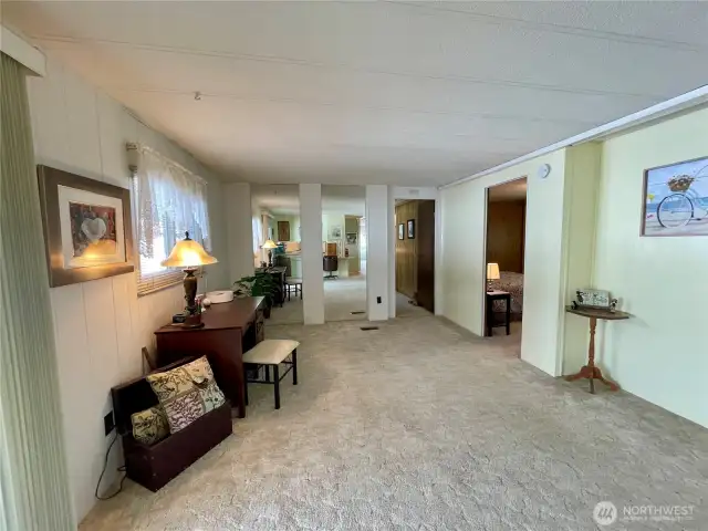 Closer look at the family room.