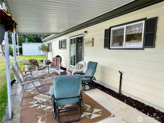 Covered patio.