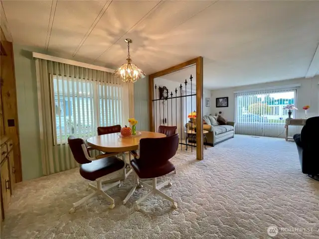 Another angle of the formal dining area.