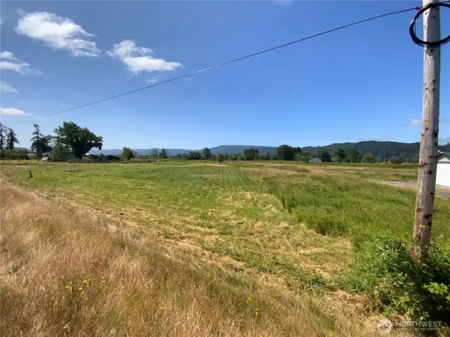 West front corner of property looking toward Oregon hills