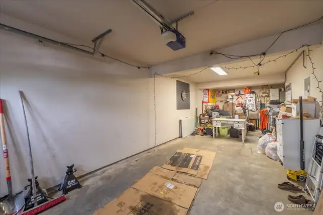 So much room!  Owner parks his full sized truck in here and has room for ample storage.