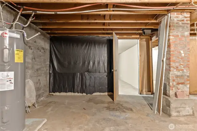 Hot Water Heater in Basement.