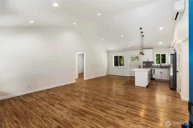 Open Concept floorpan with LVP floors