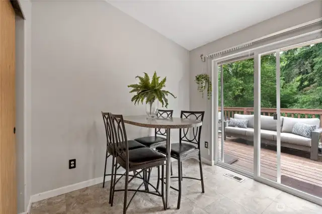 Eating Area off Kitchen with Pantry