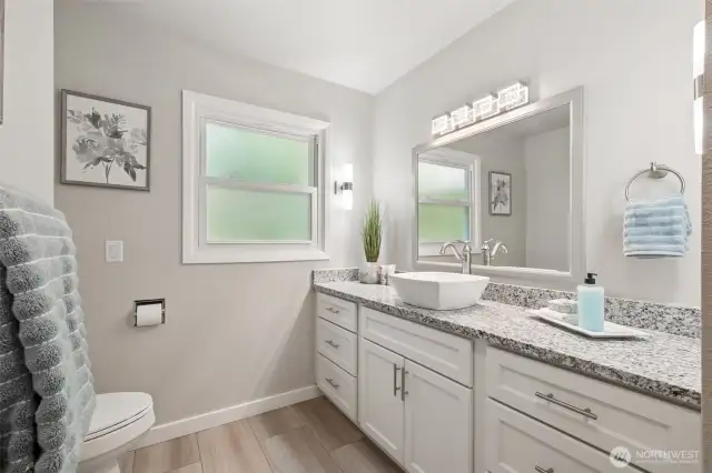 - Full bathroom includes tub
