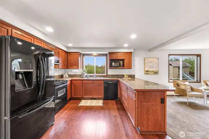 Lots of light, nice windows looking out to your back yard, open living layout on the main floor.