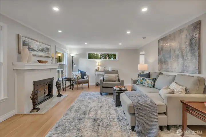 The owner restored the window locations of the original cottage design albeit the windows are new and the size really brings in the light.