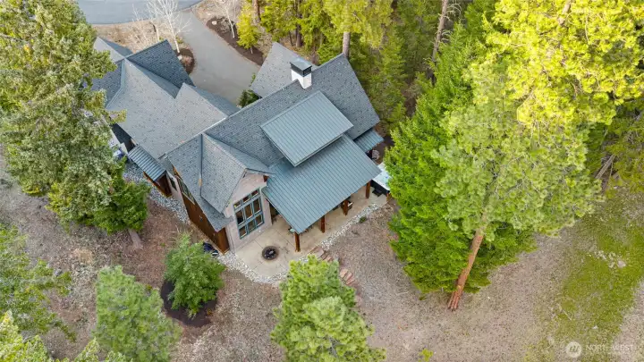 Aerial view of home