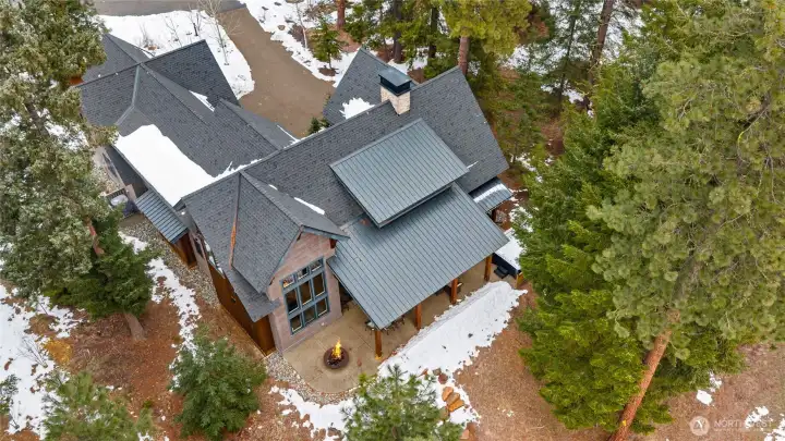 Aerial view of home