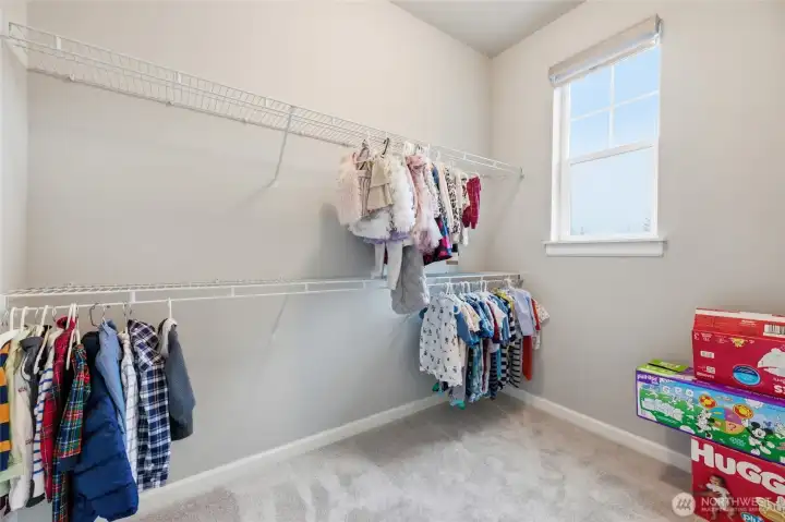 This 3rd bedroom on the upper level has a HUGE walk-in closet