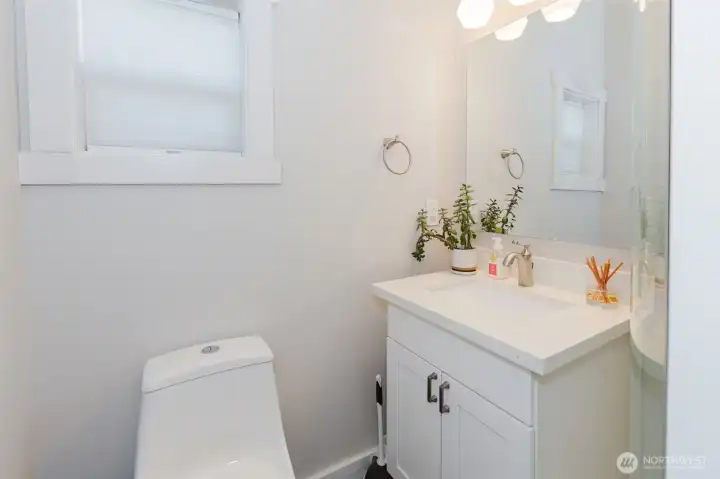 Downstairs family room is perfect for movies, games, and family fun!