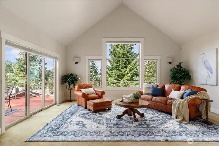 Large expansive living room with many furniture option layouts, light filled all day.