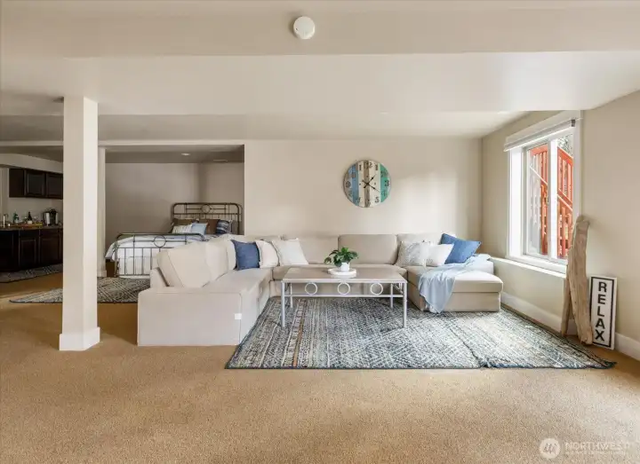 Basement family room or guest quarters