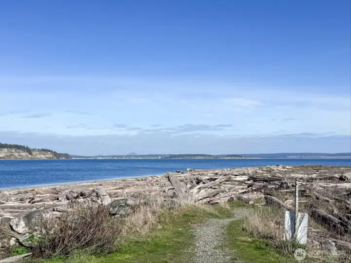 Public Beach Access at the North/West end of Marine Drive, perfect for beach adventures!