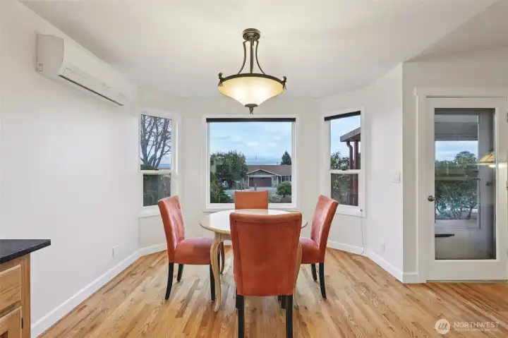 Dinning room with a view of Port Susan.