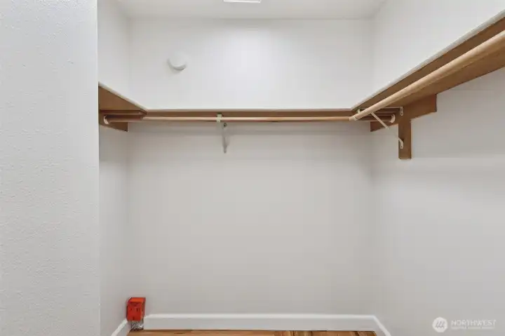 Primary en-suite spacious closet.