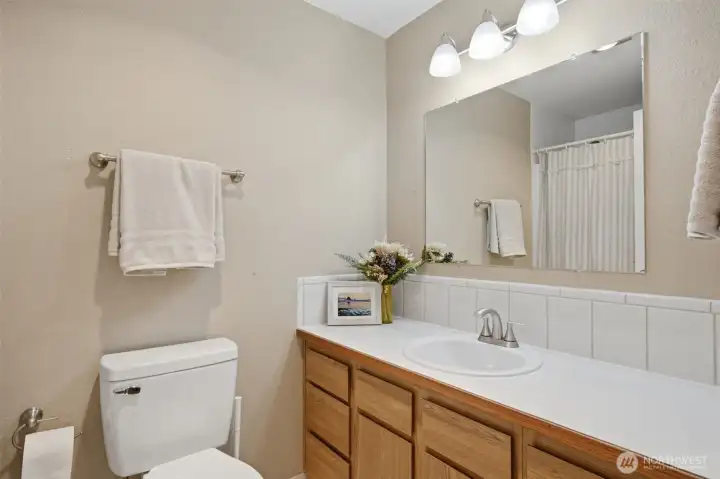 Main floor bathroom. Plenty big for an easy comfortable space.