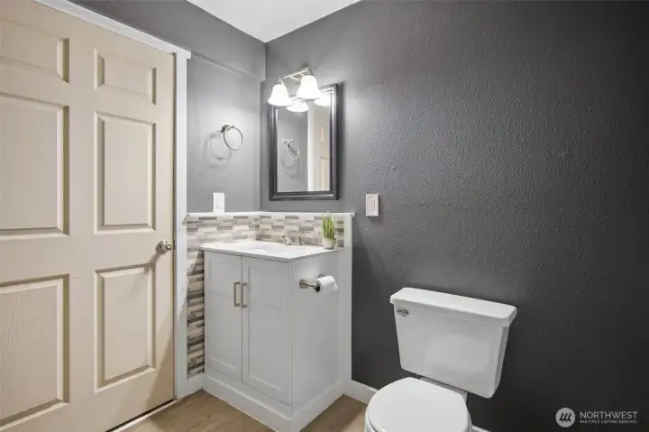 Lower level restroom.