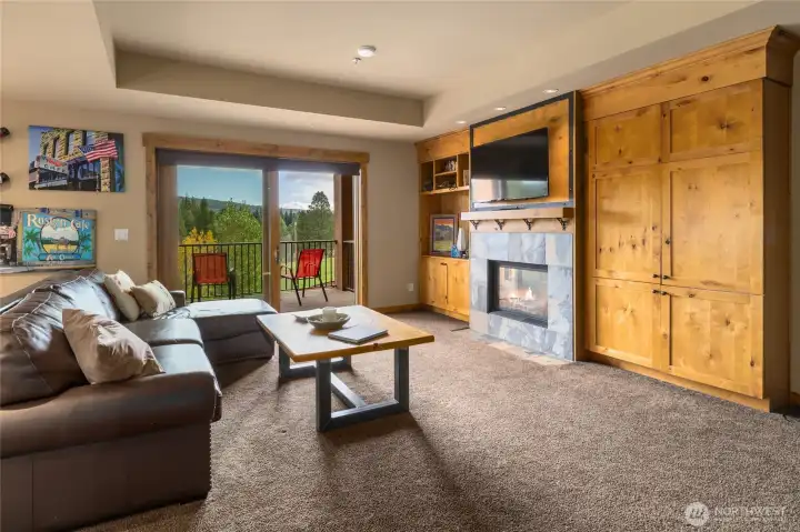 Great room with fireplace