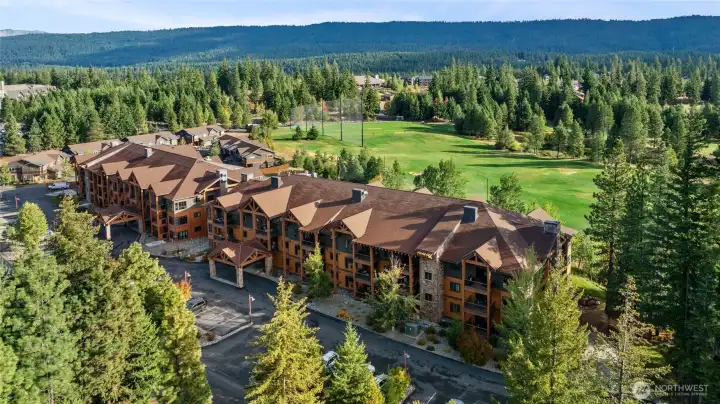 Aerial view of Trailhead Condos