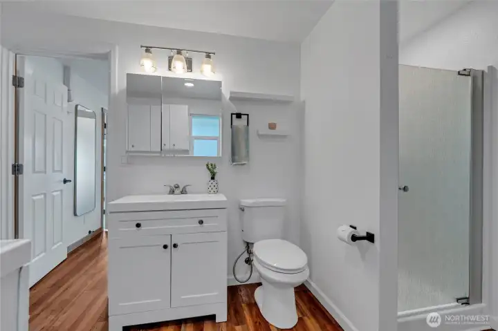 3/4 bath in laundry room