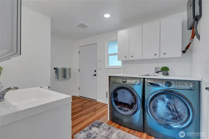 laundry room and 3/4 bath