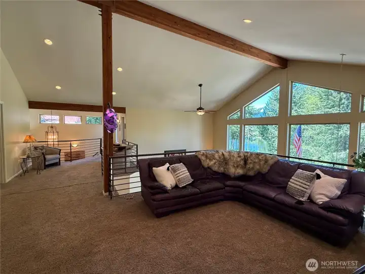 Spacious loft area with two additional bedrooms and two additional bathrooms!