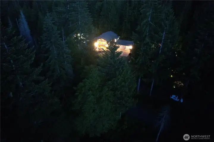 Beautiful evening view of this stunning home!