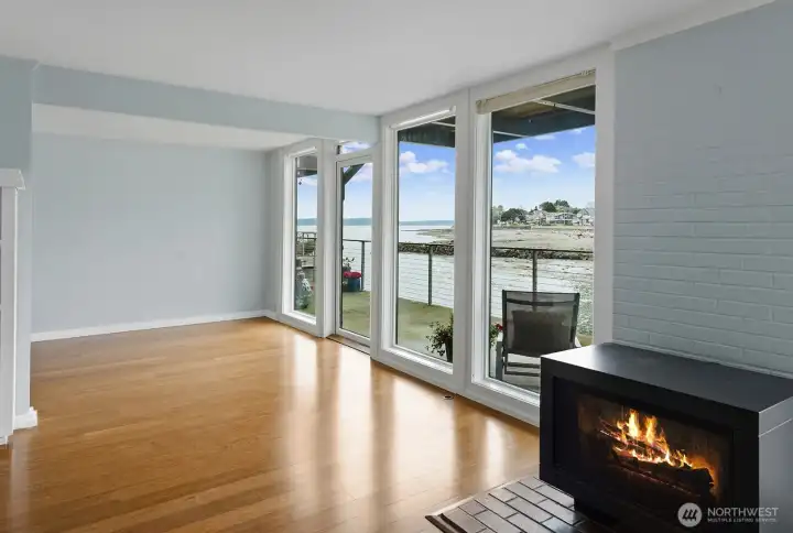 A wood burning fireplace is the closest you can get to a beach fire without getting sand in your shorts!