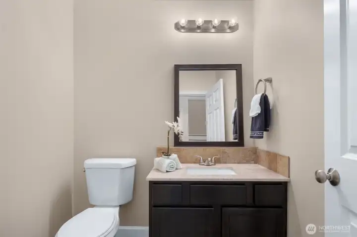 Basement powder bathroom.