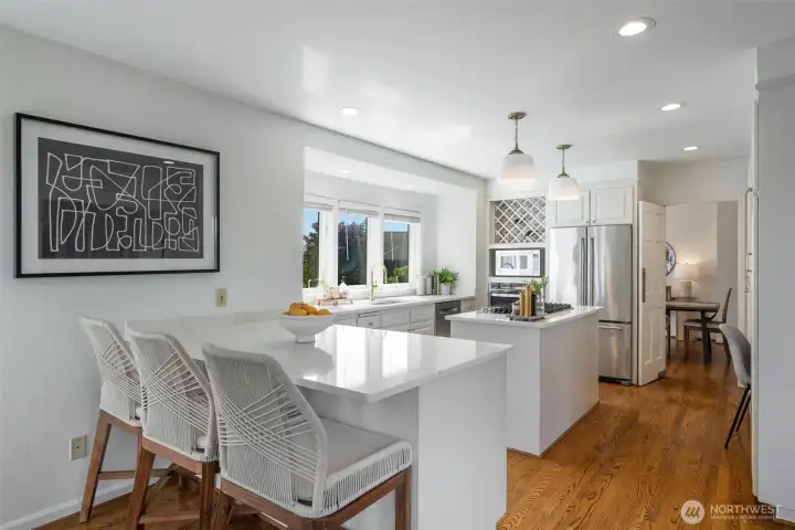 Newly remodeled kitchen.