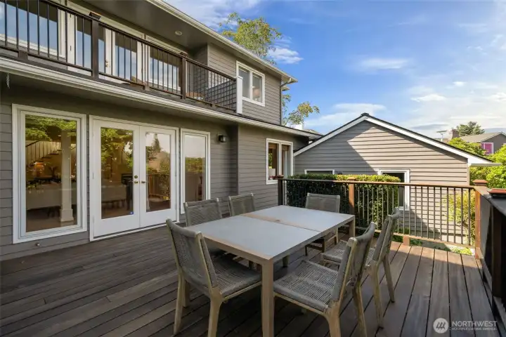 Ipe deck off the house