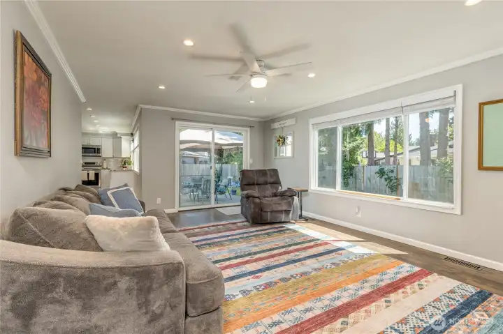 Family room offers slider access to the back patio Family room offers slider access to the back patio