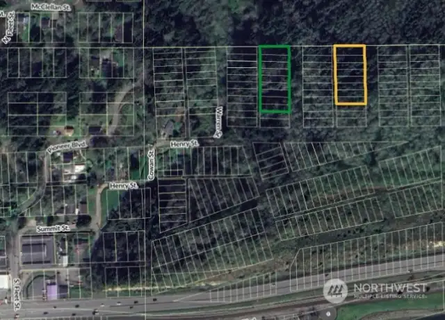 Green Outline is Subject Property, Yellow is Adjacent Property. Pulled From Grays Harbor County Website.