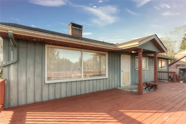 Stunning territorial views from this huge deck!