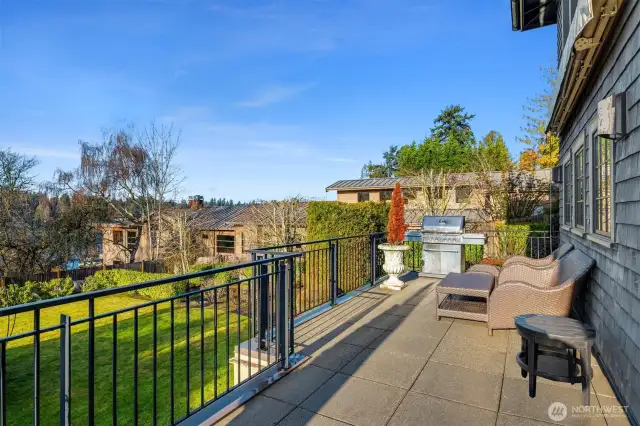 From the main level balcony gorgeous sunsets and all the splendor of the Pacific Northwest