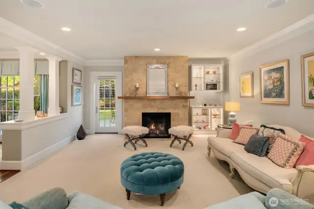 Living Room with cozy fireplace