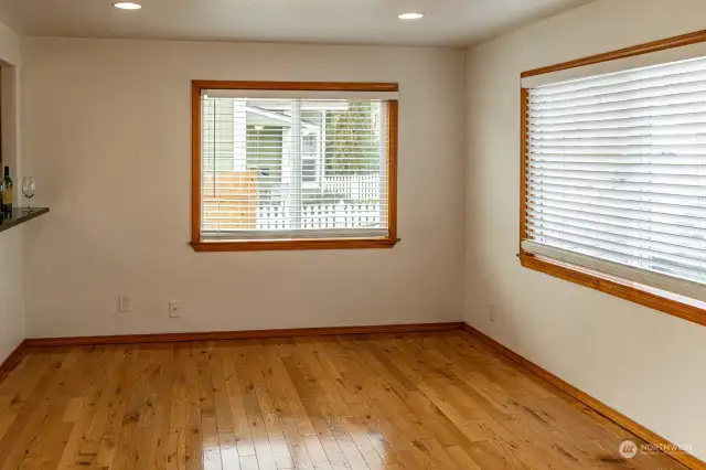 Living room - notice hardwood floor