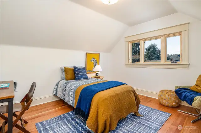 Refinished floors on upper floor